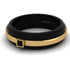 Men's Black Diamond Black Wedding Band - Edward No. 7